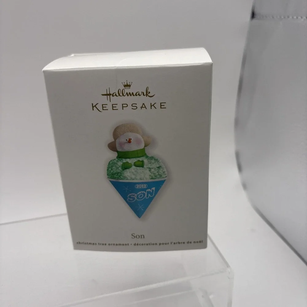 Hallmark Keepsake Ornament~Dad and Son in a Snowcone~2012